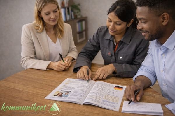 Internationales Team lernt Deutsch im Unternehmen